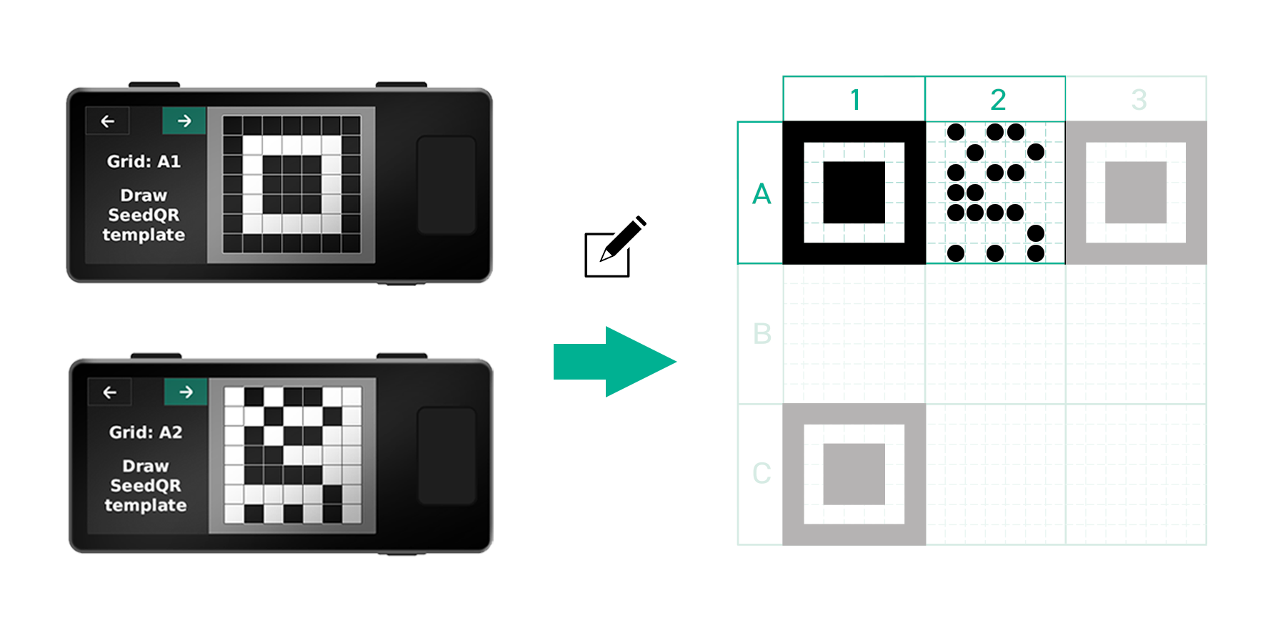 SeedQR option screen 2