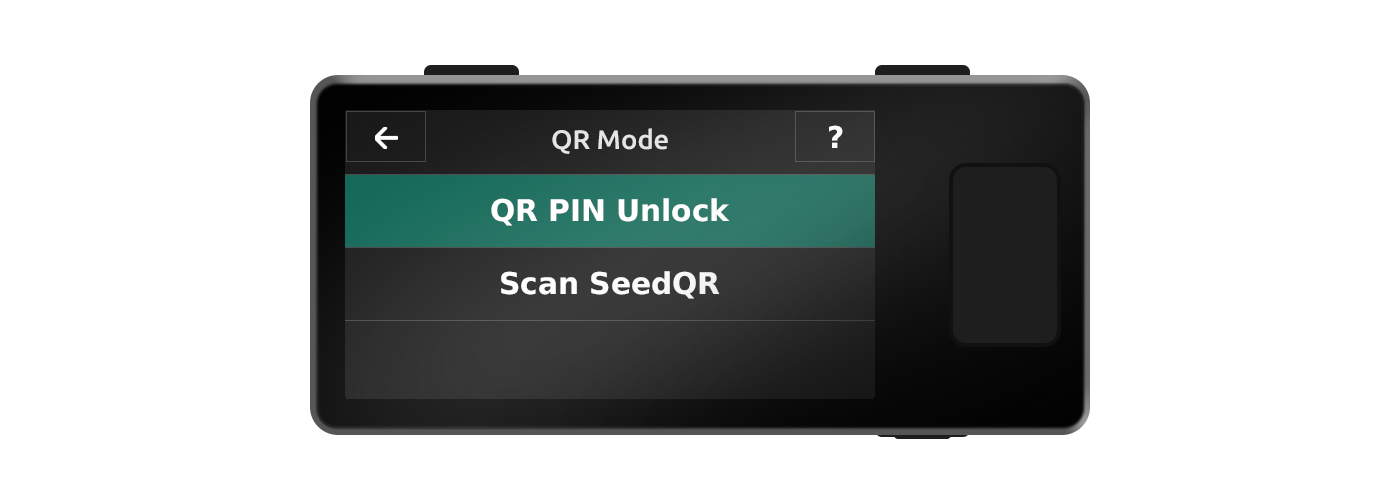 QR Mode ready screen 2